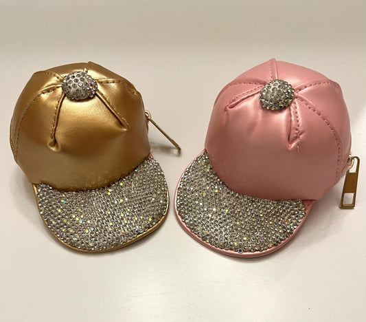 Rhinestones Baseball Cap Coin Purse